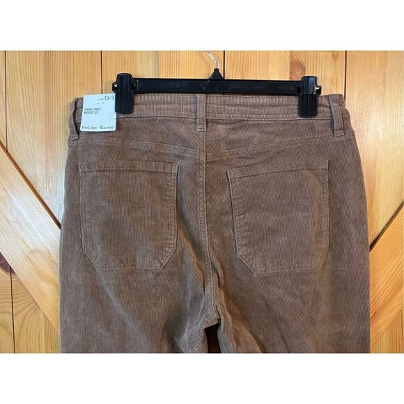 Indigo Rising Corduroy Brown High Rise Pants Flare Bootcut Retro Size 13/31 nwt - Picture 6 of 8